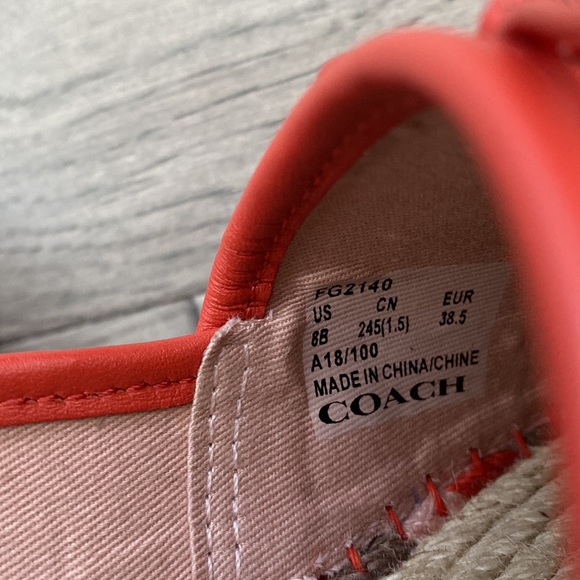 Brand new never worn Coach loafer espadrilles - Picture 2 of 7